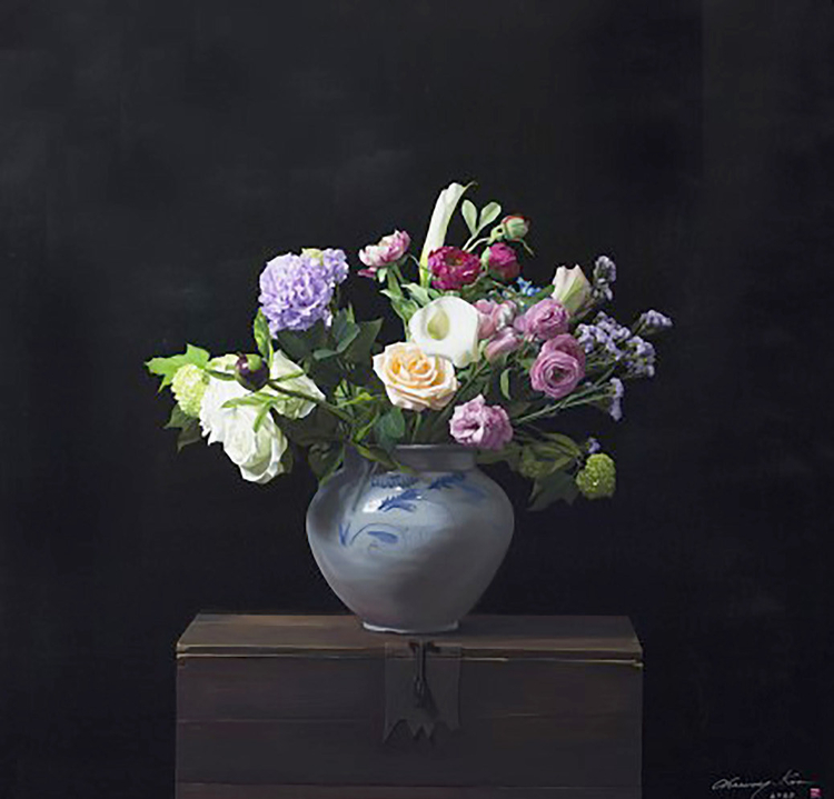  Flowers, 150 x 150, Oil on canvas, 2022