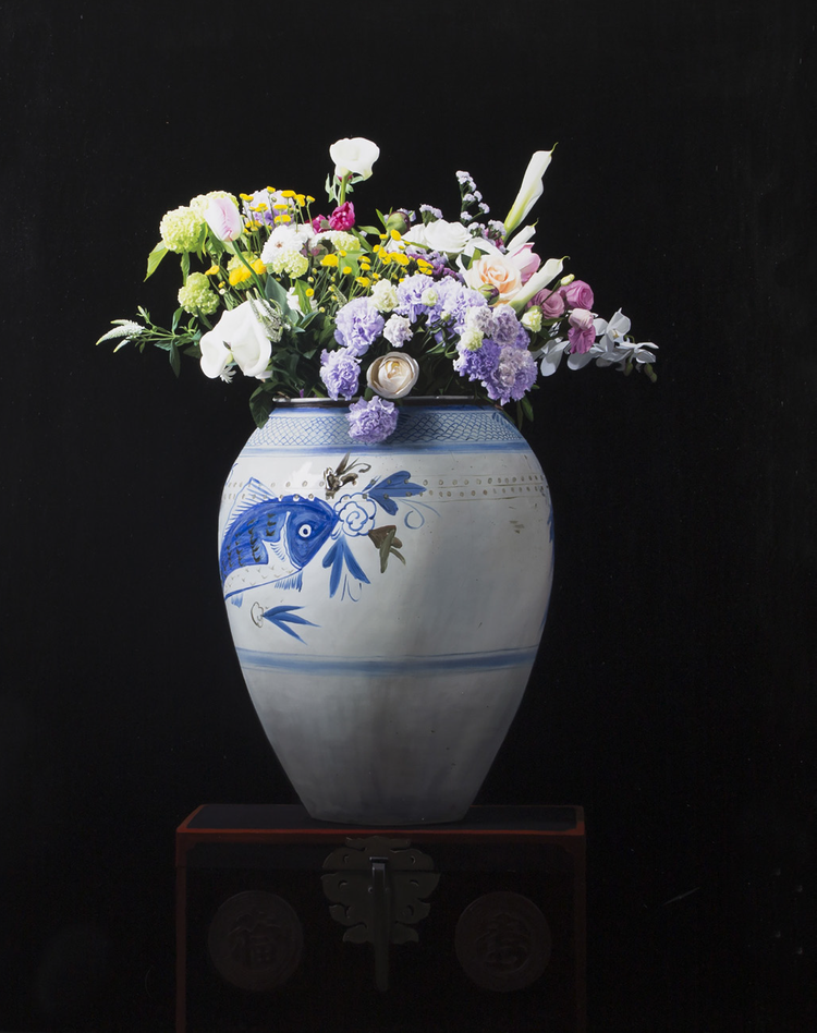  Flowers, 194 x 130.3, oil on canvas