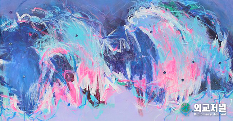 CLOUDS_with 6 5 . 2 x 9 1 c m _ Mixed media on Canvas_2022
