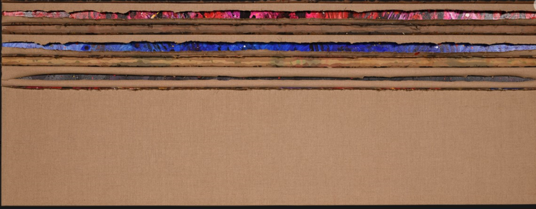  연속성의 마무리Solution de continuite / Acrylic on canvas, backstitch, 72x190, 1995년