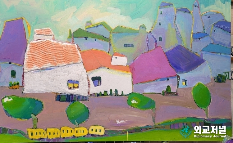 117×73cm / Mixed Media on canvas / The Last Train