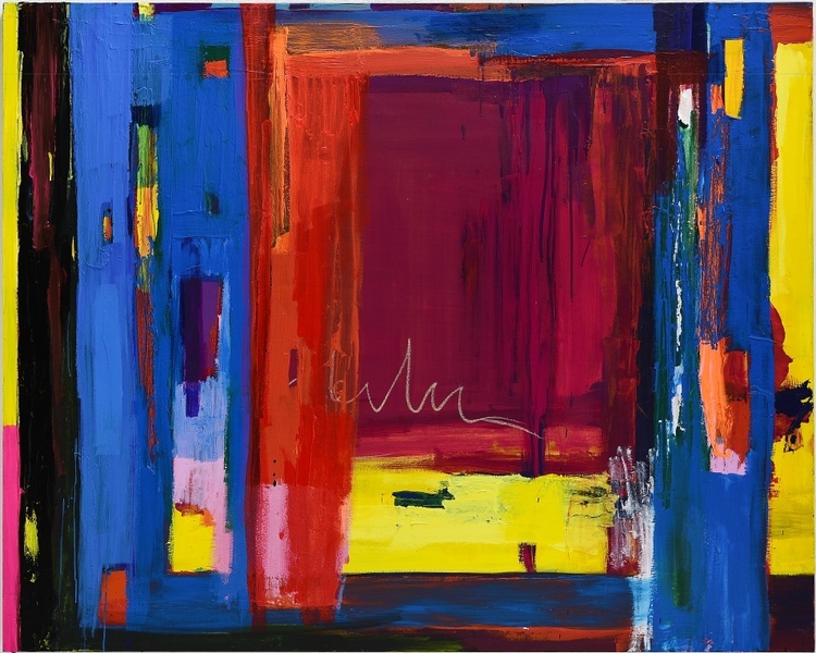 91x117 cm. Mixed media on Canvas. 2002.