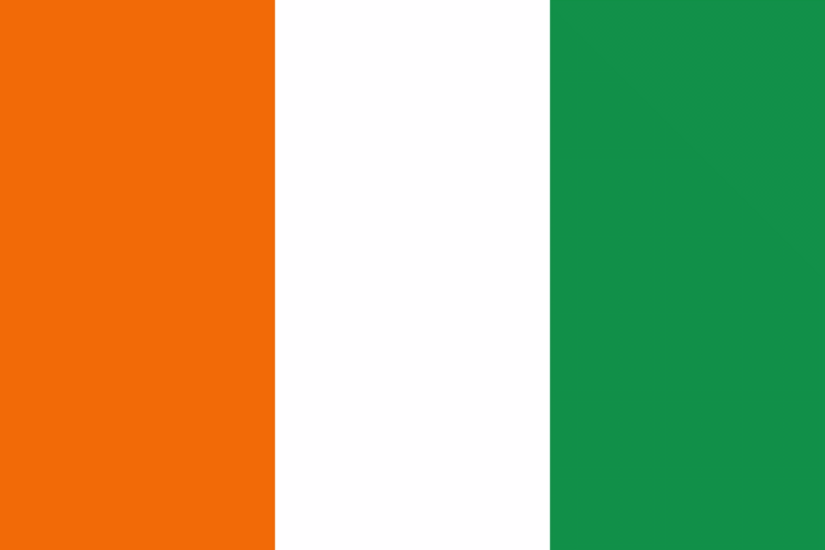 National flag of the Republic of Côte d'Ivoire