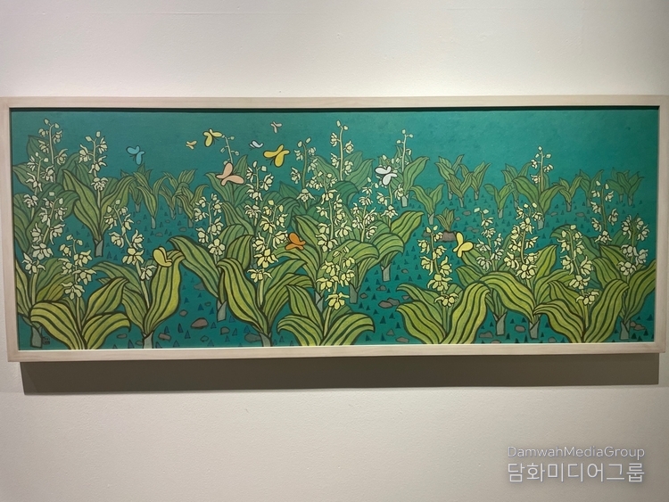 바다주기(새우란) 60 * 160 장지,분채 2022