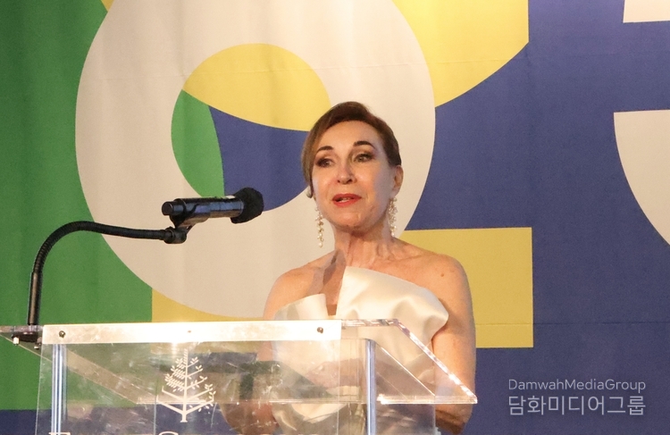 주한 마르시아 도네르 아브레우 브라질 대사가 인사말을 하고 있다.(사진-담화미디어그룹)