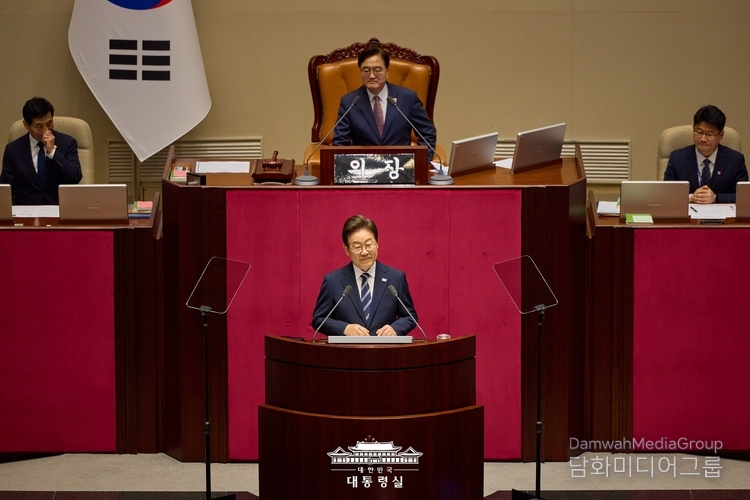 2025년도 추가경정예산안 관련 국회 시정 연설하는 이재명 대통령(사진-대통령실)