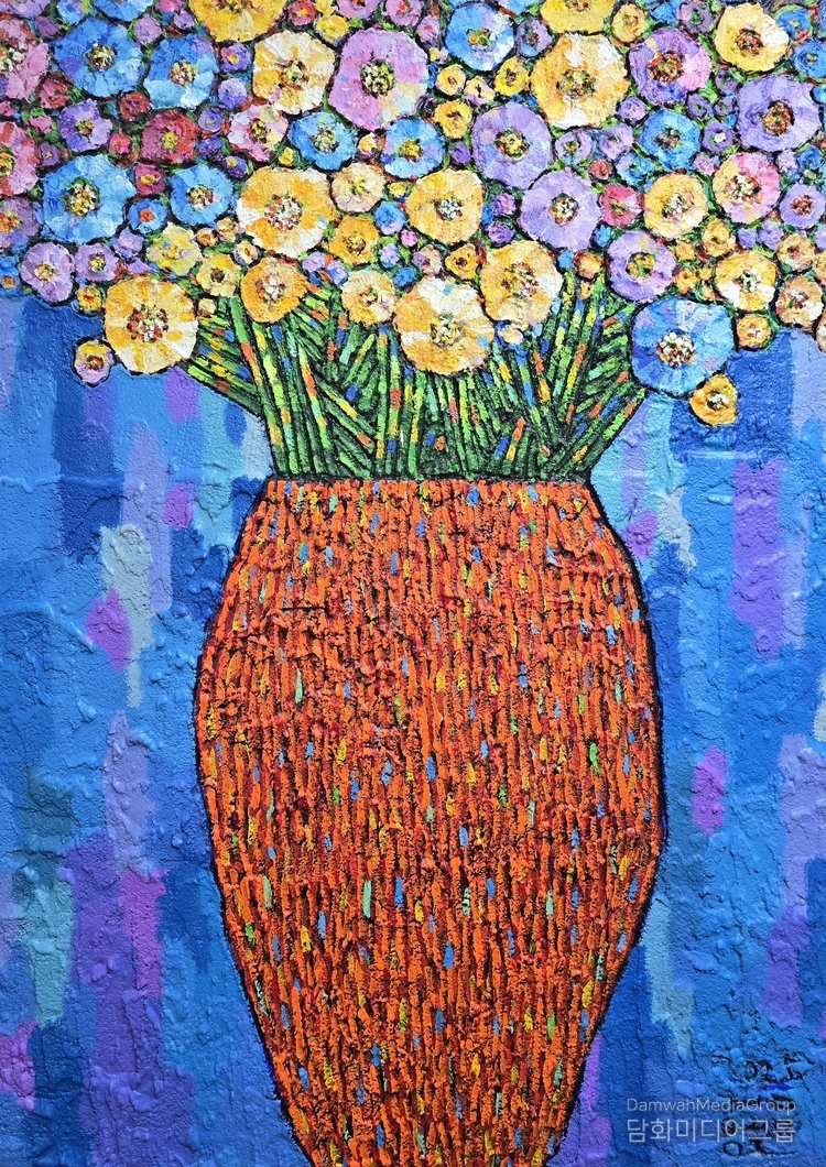 사는이야기-화양연화 ,61.1x90.9cm, 혼합재료, 2025년, 1200만원, 김용모