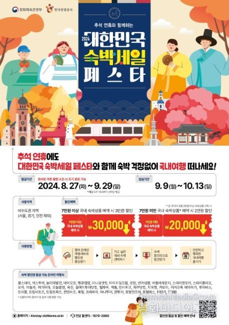 ‘추석 연휴와 함께하는 대한민국 숙박세일 페스타’ 포스터