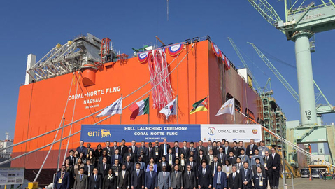 삼성중공업, 초대형 FLNG ‘코랄 노르트’ 진수…해양 LNG 시장 주도권 강화