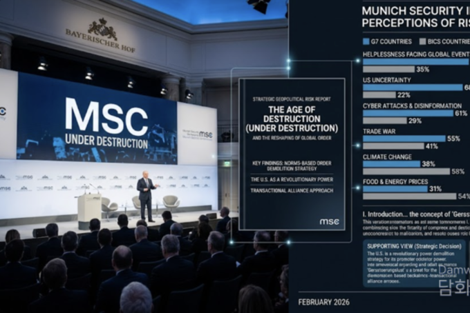 2026 뮌헨 안보 보고서 분석: '돈로 독트린'과 한반도 지정학의 구조적 변곡점