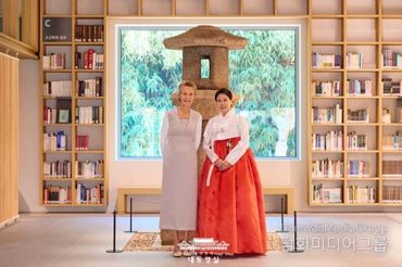 김혜경 여사, 캐나다 총리 부인 환담