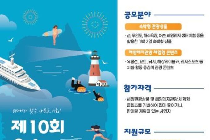 해양수산부, 다시 찾고 머무르고 싶은 바다 만든다… 우수 해양관광상품 공모